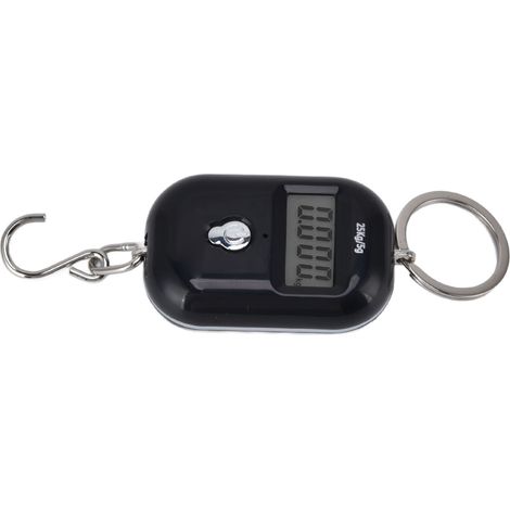 Balance à bagages portable avec poignée porte-clés, 25 kg, balance numérique suspendue noire pour le secteur de la livraison express (1/5)
