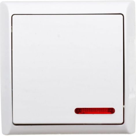 Interruptor simple BIS con iluminaci贸n, blanco 艁N-1BS/00