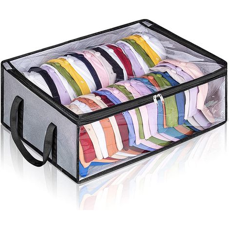 Boîte De Rangement Pour Casquettes - 50 8 X 40 6 X 17 Cm - Double Compartiment - Fenêtre Transparente - 1 Pièce (1/5)