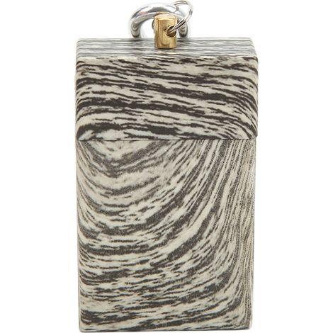 Cendrier de poche mini portable en acier inoxydable avec mousqueton, porte-mégots pour voyage extérieur, marbre (1/5)