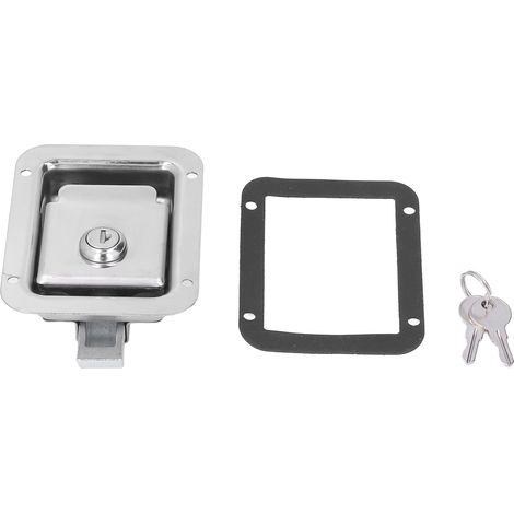 Serrure de caravane en acier inoxydable, poignée encastrée en forme de bêche pour porte de camping-car (boîte à outils, boîte électrique) (1/5)