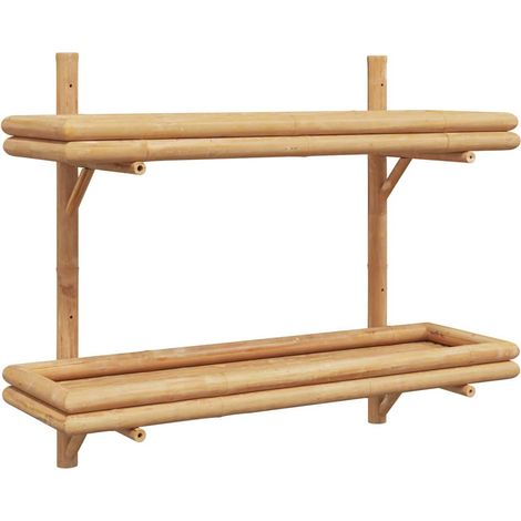 Étagère murale Étagère flottante avec étagère Marron 39 x 26 x 60 cm Bambou (1/5)