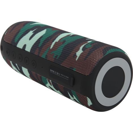Mini enceinte Bluetooth sans fil portable stéréo avec basses et lecteur de carte pour l'extérieur S51 Camouflage (1/5)