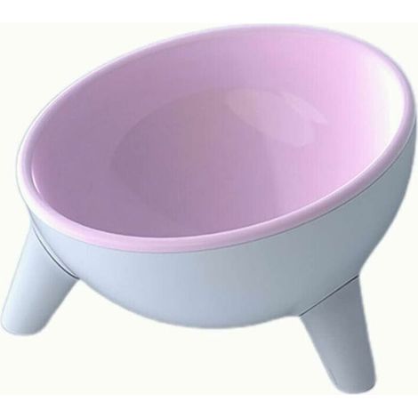 Filiyano-Gamelle pour animaux de compagnie, gamelle en plastique pour chien et chat - gamelle surélevée et inclinée - anti-reflux - rose (1/5)