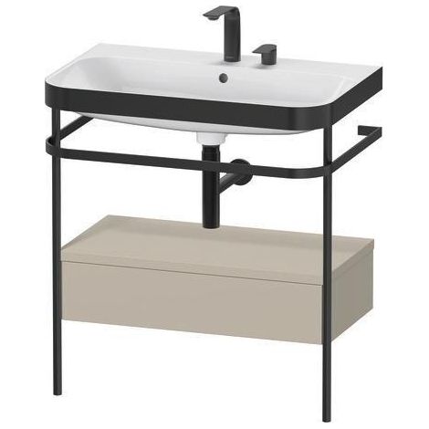 Ensemble lavabo HAPPY D.2 PLUS 775x490mm sans trou de robinetterie, blanc super mat