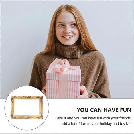 Accessoires de décoration pour cadres photo en papier doré (lot de 5) : cadres photo à faire soi-même pour vos fêtes.