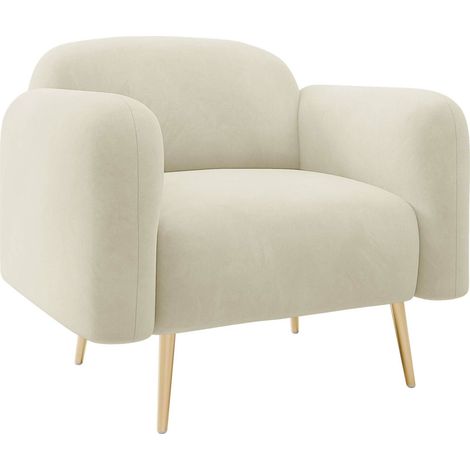 Fauteuil Comfivo Beatitudo I, Uttario Velvet 2978, 75x90x71cm, Tissu, Pieds: Métal, 0
