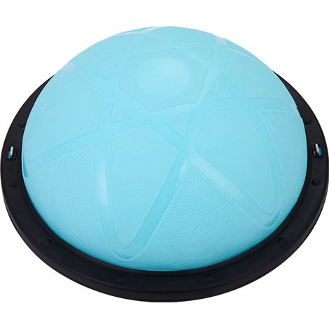 Boule d'équilibre yoga - diamètre: 60 x 22 CM - charge maximale: 200 kg - boule d'exercice semi - Circulaire - plaque d'équilibre avec pompe à air et 2 bandes d'entraînement (1/5)