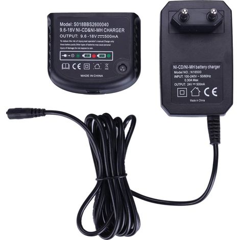 Anwendbares Ni-MH/Ni-CD-Akkuladegerät für Black & Decker Perceuse HPB18-OPE HPB18 HPB14 HPB12 HPB96 9,6 V 12 V 14,4 V 18 V-Akkus