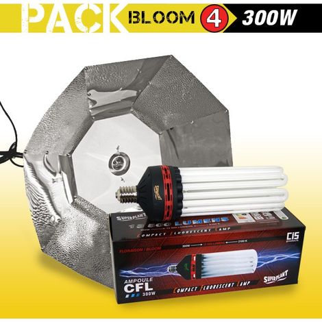 Kit éclairage - Floraison - Ampoule CFL 300W + Réflecteur parabolic