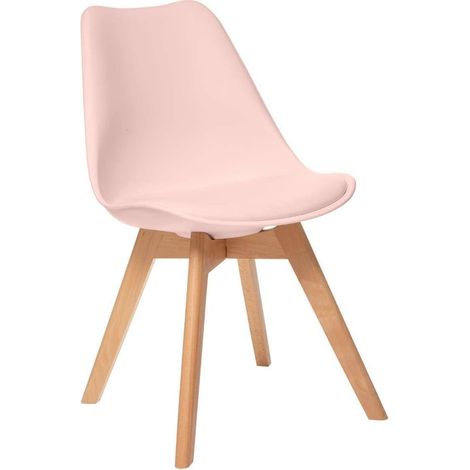 Créateur d'Intérieur - Chaise Baya Retro Grise - Tissu et Hêtre - Salle à manger, Cuisine, Bureau, Salon - Coussin intégré confortable (1/4)
