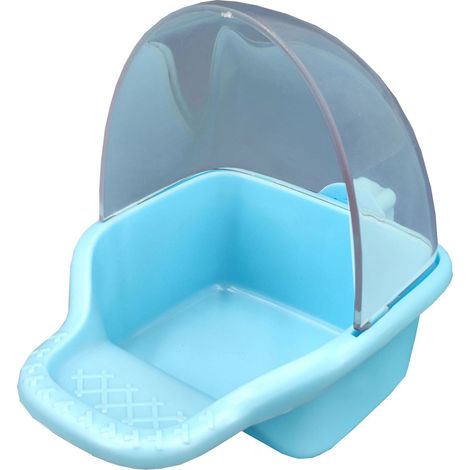 Distributeur De Nourriture Pour Oiseaux - Couvercle Anti-Éclaboussures En Plastique - Pour Cage À Oiseaux - S Ou L (1/5)