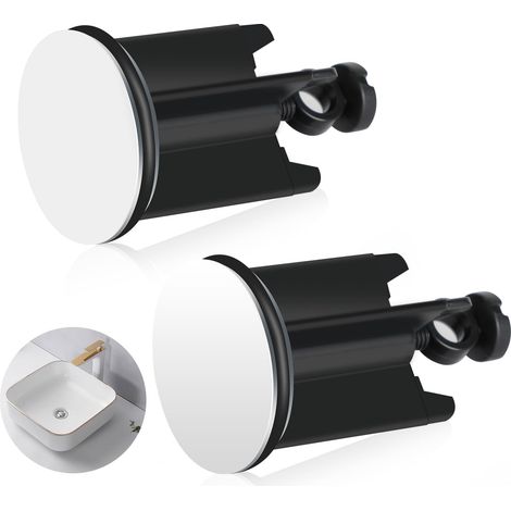 BEBUSINGOTO Set mit 2 verstellbaren 40-mm-Ersatz-Spülbeckenstöpseln, universelle Stöpsel aus Kunststoff und Messing, dichten gut ab und verhindern Rost, ideal für Badezimmer, Küchenspülen und Waschbe