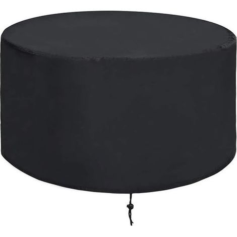 Telo di copertura impermeabile e riutilizzabile in tessuto Oxford nero per braciere da esterno, dimensioni 77 x 77 x 31 cm. (1/4)