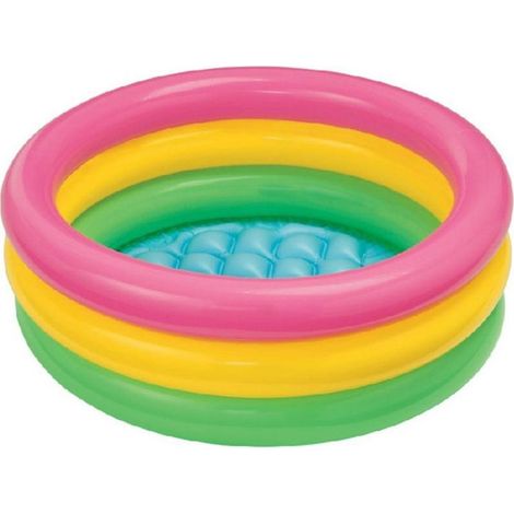 Piscine Gonflable Bébé 60cm 90cm 120cm Arc-en-Ciel Ronde PVC Pataugeoire Enfants avec Pompe (1/5)