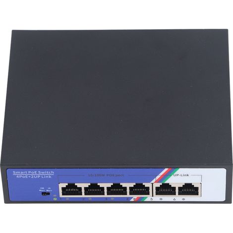 Switch PoE 6 ports 1,2 Gbit/s Ethernet non administrable, boîtier métallique, prise UE 100-240 V (1/5)