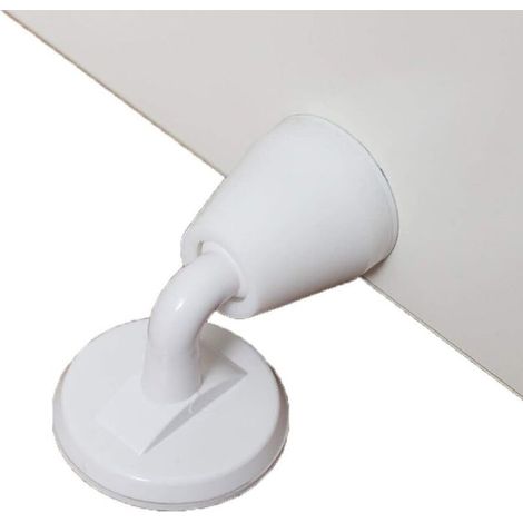 Cale Porte Sol Butée De Porte En Silicone Ne Nécessite Pas De Perçage,Anti-Collision,Butée De Porte Silencieuse Pour Mur Supérieur De Porte 2Pièces,Blanc (1/5)