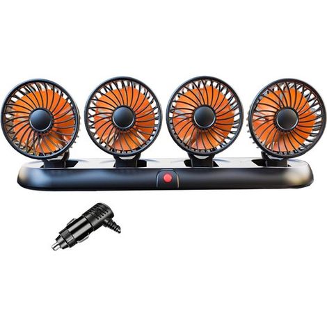 Kleiner, flexibler Autoventilator mit 4 Köpfen – perfekt zur Verbesserung der Luftzirkulation im Fahrzeug. (1/5)