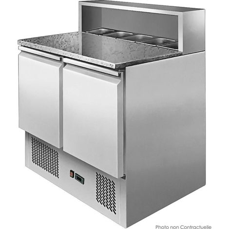 Table Pizza Réfrigérée - Saladette intégrée 5 bacs GN 1/6 - Atosa
