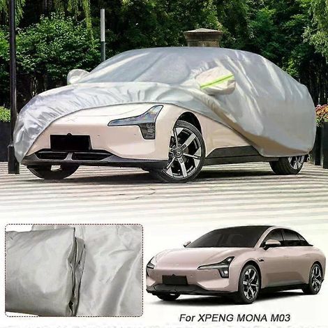 Wasserdichte Autoabdeckung aus 210T Polyester für XPENG MONA M03 G3i G6 G9 P7 P7+ X9 SKYWORTH EV6 HT-i, Sonnenschutz, UV-Schutz, Staubschutz, Autozubehör (1/5)