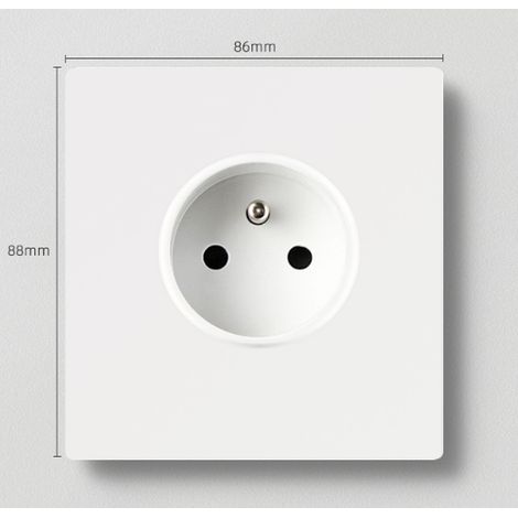 Prise encastrable simple 16A - Blanc (1/5)