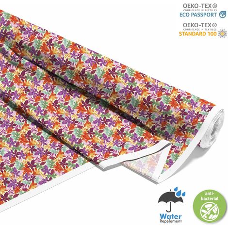 Outdoor dekostoffe oxford - Motiv bunte Blätter Aquarell (1/5)