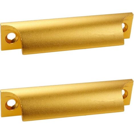 Stück Schiebetürgriffe, Aluminium-Möbelgriffe, goldene Küchenschrankgriffe für Balkontür, Schiebetür, Schublade, FLITI (1/4)