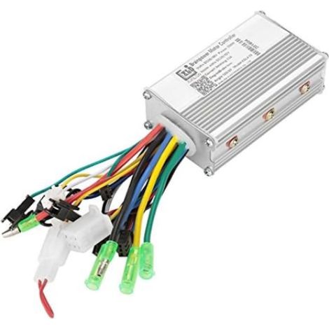 Contrôleur de moteur pour vélo électrique Jormftte, 36V/48V 350W, gris, régulateur de vitesse pour E-bike, pièce de rechange compatible, module de commande robuste (1/2)