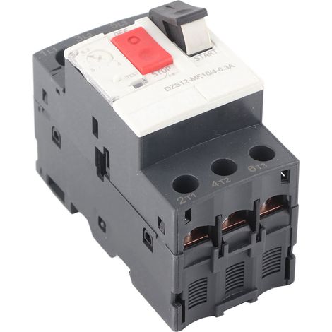 Disjoncteur moteur GV2 ME10C 6.3A, protection thermique et magnétique, montage sur rail DIN, pour circuits jusqu'à 690V AC. (1/5)