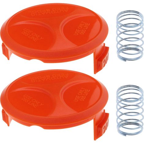Lot de 2 Capuchons de tête de Coupe de Rechange avec Ressorts 37474601 compatibles avec Black & Decker GH400 CST1000 GL30 GL120C GL280 (1/5)