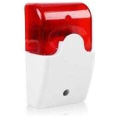 Voyant de sécurité, alarme de sécurité acoustique et visuelle, alarme sonore et clignotante rouge résistante aux chocs, sirène de 120 dB et 150 flashs par minute (220 V) (1/4)