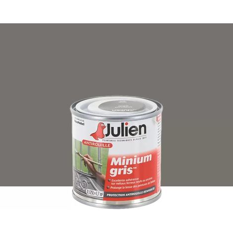 Peinture protection antirouille Minium Julien Gris Mat 0,125 L (1/3)