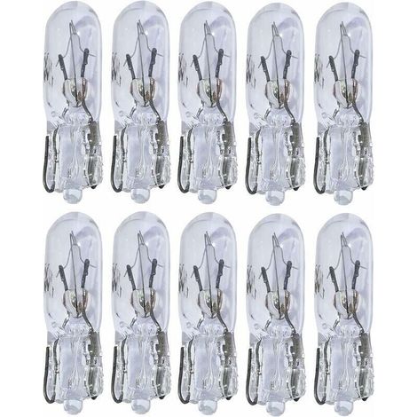 Lot de 10 ampoules T5 12V 1.2W pour tableau de bord (1/3)