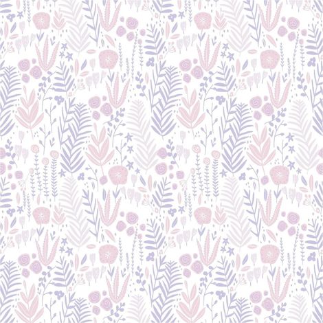 Flowers wallcovering wall Profhome 381181 non-woven wallpaper slightly textured with floral pattern matt white pink purple beige 5.33 m2 (57 ft2) (1/5)
