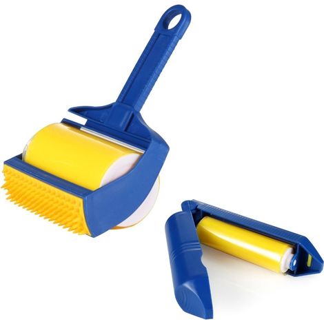 289440 Brosse à rouleau lavable 2 en 1 pour enlever les poils et les débris