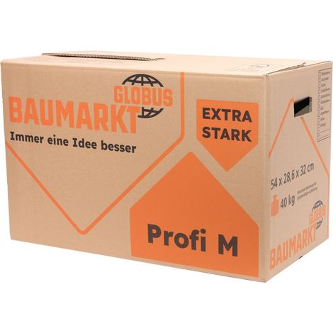 Globus Umzugskarton Profi M 49 L Innenmaß 54x28,6x32 cm Umzugskartons (1/2)