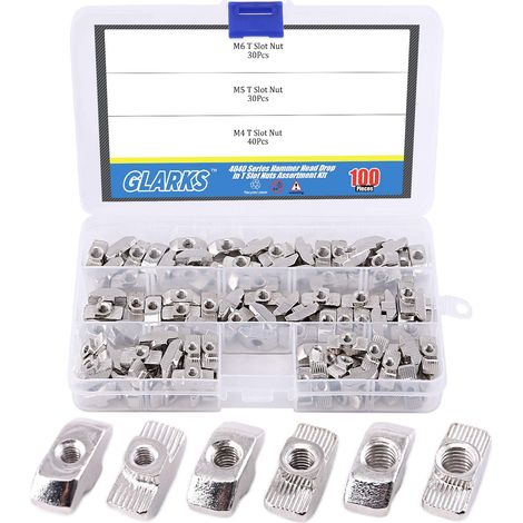 M3 M4 M5 T fente Écrou Tête de marteau Écrou de fermeture pour profil Aluminium 4040 Series (1/5)