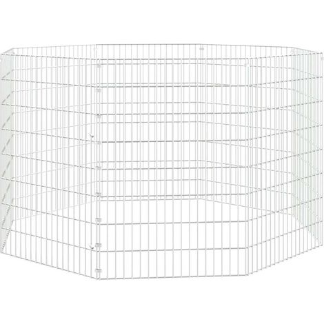 Maison Exclusive - Recinto animales corral 8 paneles hierro galva (1/5)
