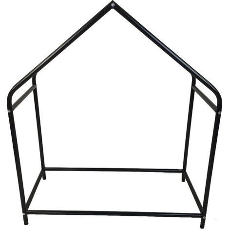 Portalegna in ferro rinforzato scaffale legna Camino 80x40x90 Baita STI