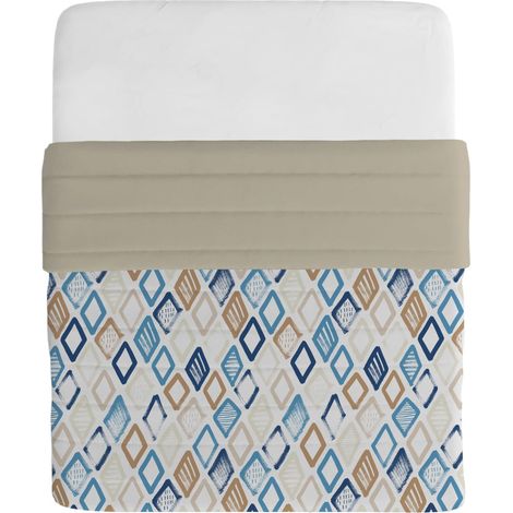 Trapuntino Estivo Linea BASIC Made in Italy Copriletto Stampato in Morbida Microfibra - Trapunta Primavera Estate Mezza Stagione - Jolly, Matrimoniale 250x240cm (1/3)