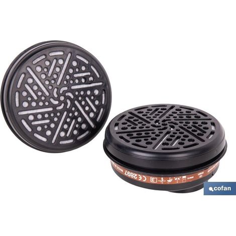 Set de 2 filtros tipo A1 adaptables a máscara facial (1/4)