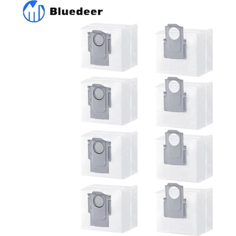 Lot de 8 Sacs d'Aspirateur pour Roborock S8+, S8 Pro Ultra, S7 MaxV Ultra, Q7+, Q7 Max+, Q8 Max+, Q5 Pro+ - Kit d'Accessoires de Rechange (1/4)