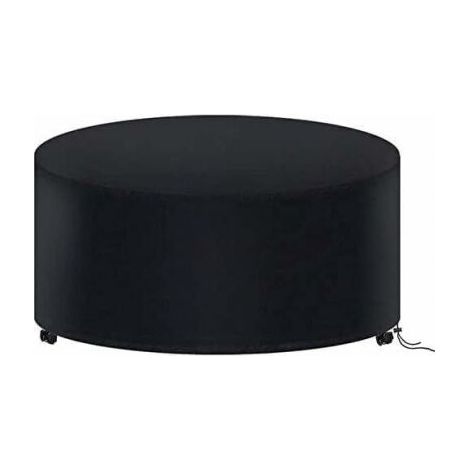 Housse de Protection Table Ronde de Jardin 180 X 90CM, Housse Salon de Jardin Imperméable, 210D Oxford Bache Protection Table Exterieur Ronde (1/5)