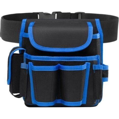 Poche d'électricien, Sacoche à Outils Professionnelle, Hardware Tools Sac Ceinture,Réglable Porte-Outil Sac de Ceinture avec Plusieurs Poches pour Outils Marteau Lampe de Poche et Clés. (1/4)