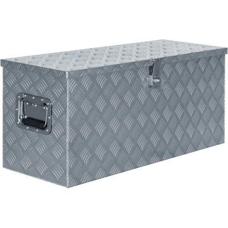 Caja de herramientas de aluminio caja de almacenamiento caja de herramientas 90,5 cm plata 020003211 (1/5)