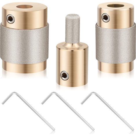 Punte per smerigliatrice diamantata per vetro, 3 misure (1 pollice, 3/4 pollice, 1/4 pollice) per utensili per vetrate colorate