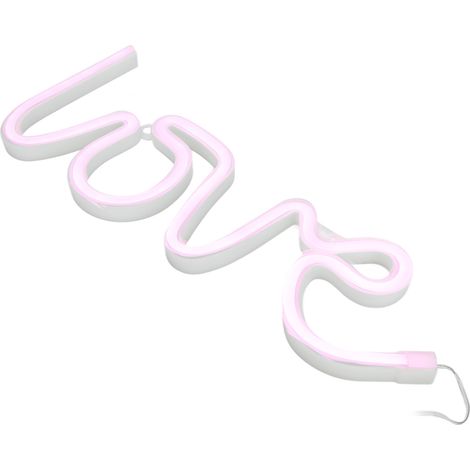 Enseigne lumineuse LED rose en forme de cœur, multifonctionnelle, idéale pour Noël, les fêtes et les mariages. (1/5)