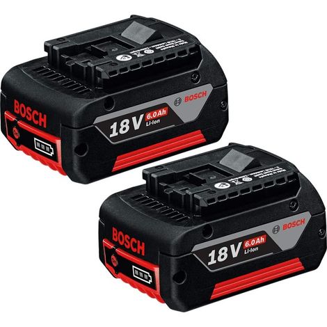 2x Bosch 18v 6Ah Li-ion COOLPACK Battery Lithium Ion Cordless 6.0ah 18BLUE60 (1/3)