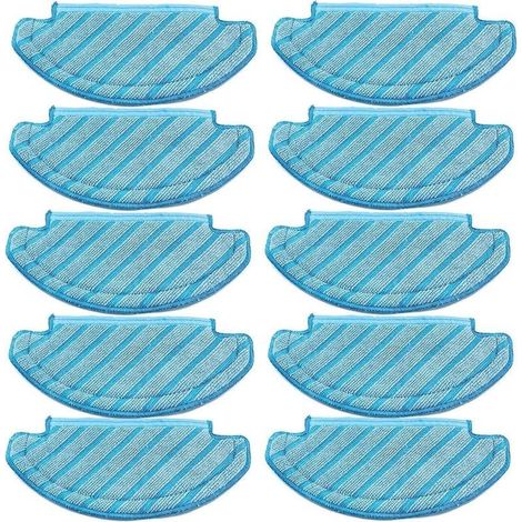 Lot de 10 serpillères pour Robot aspirateur Ecovacs Deebot Ozmo T8 AIVI T8 Max and T8 Series/ N8 Pro (1/5)
