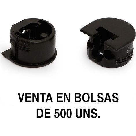 HERRAJES ALK soporte cazoleta luna (500 unidades) acabado negro (1/2)